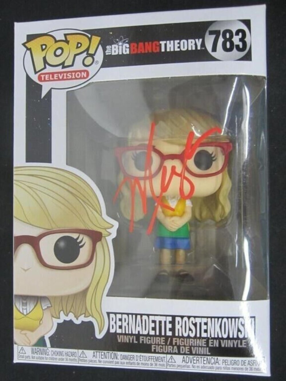 Melissa Rauch signed Funko Pop The Big Bang Theory Bernadette Rostenkowski #783